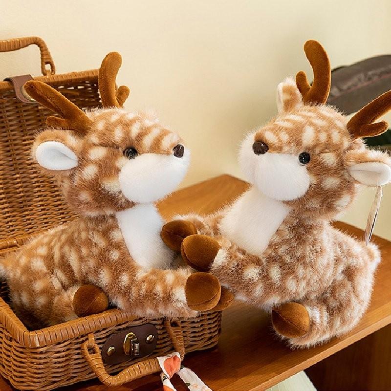 Очаровательная мультяшная плюшевая игрушка олененок, мягкая набивная игрушка, подарок для девочек, домашний декор