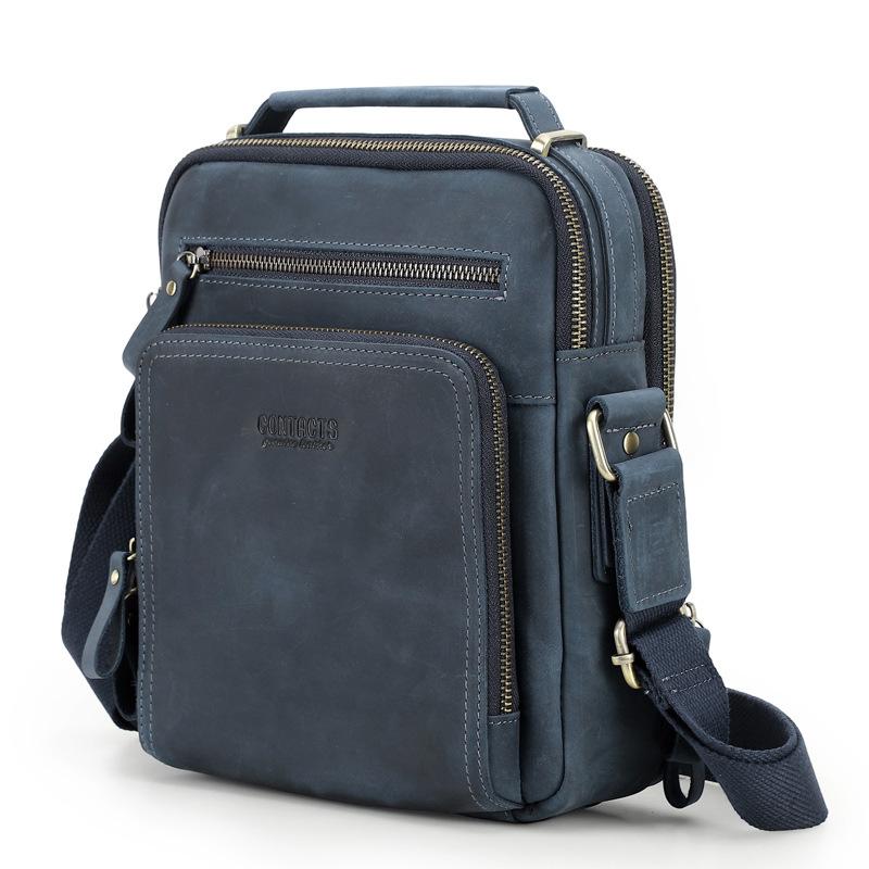 Мужские кожаные сумки-мессенджеры на плечо