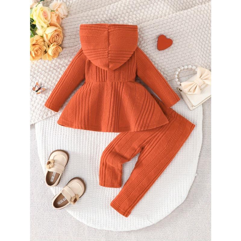 Two-Piece Girl Sweet and Gentle Spring/Autumn New Butterfly Print Letter Hoodie Sweatshirt and Pants Set, Perfect for Outdoor, Knit