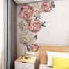 Beautiful Flower Peony Wall Sticker Adhesive Living Room TV Background Decal