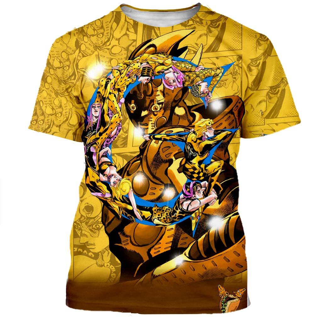 Новая классическая футболка JoJo Bizarre Adven для мужчин и женщин, модная футболка с 3D принтом, уличная одежда в стиле хип-хоп, повседневные летние топы 6XL