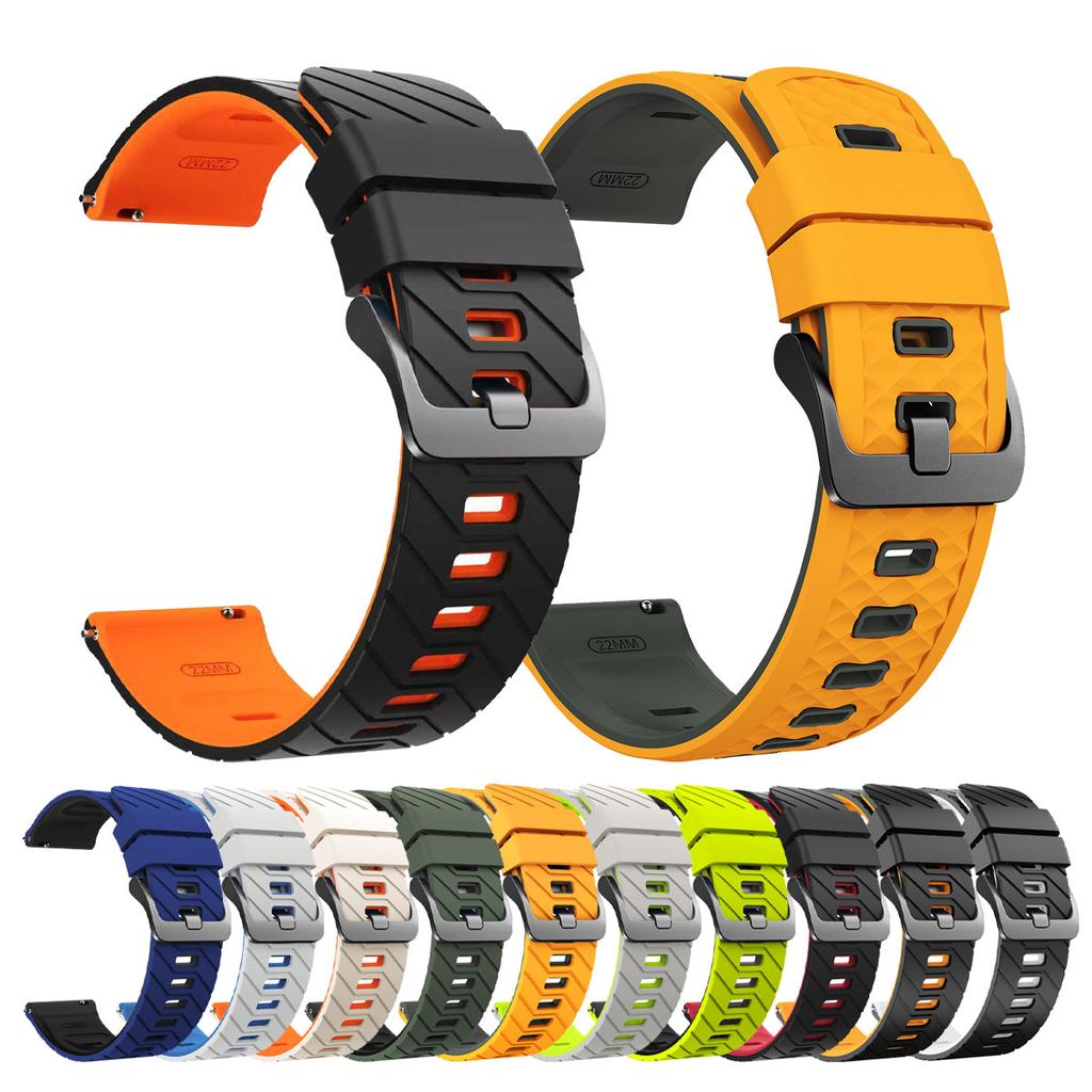 22 мм Спортивный силиконовый ремешок для умных часов Amazfit Bip 6 5 Ремешок для Amazfit BALANCE 2/Stratos 3 2S 2/GTR 2 4 3pro Наручный браслет