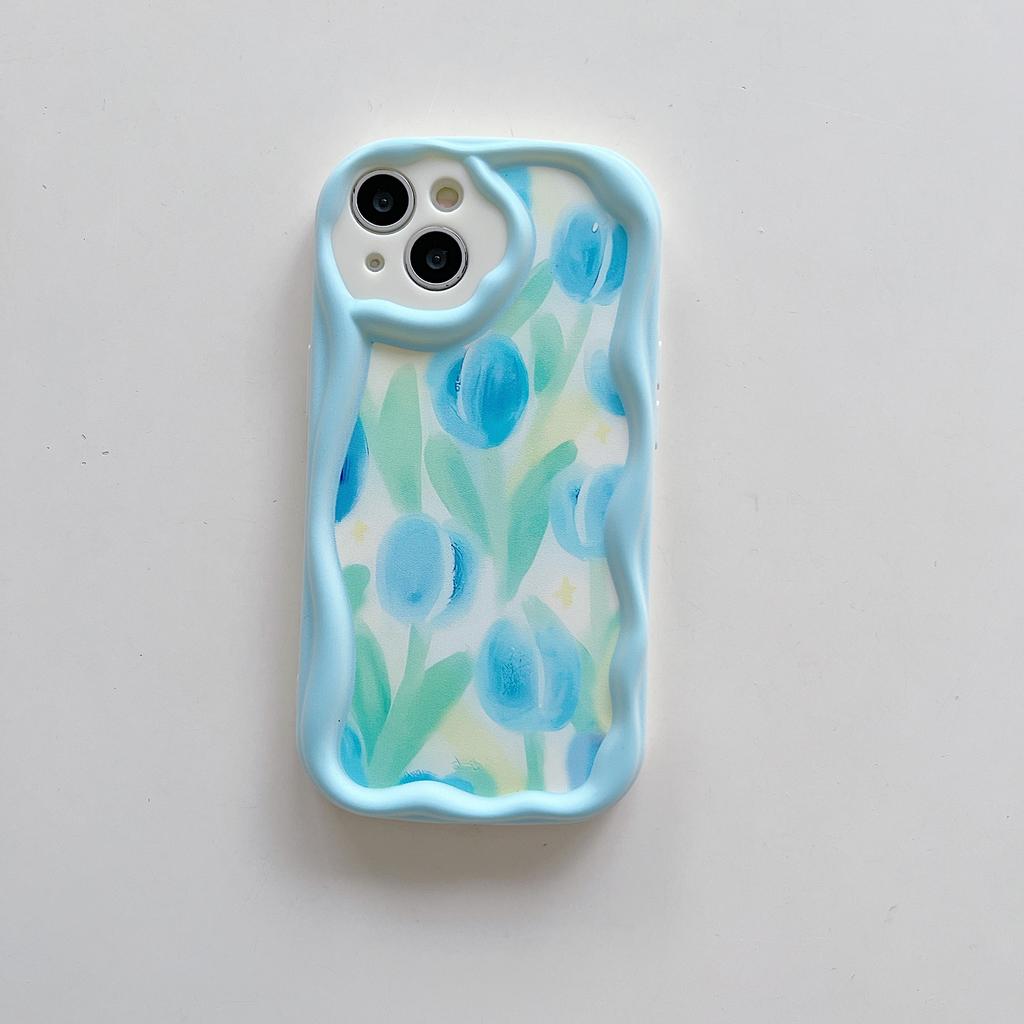 Синий тюльпан, розовый, маленькая любовь, мягкий чехол из ТПУ, модный чехол для телефона для iPhone, Samsung Vivo, Xiaomi Oppo