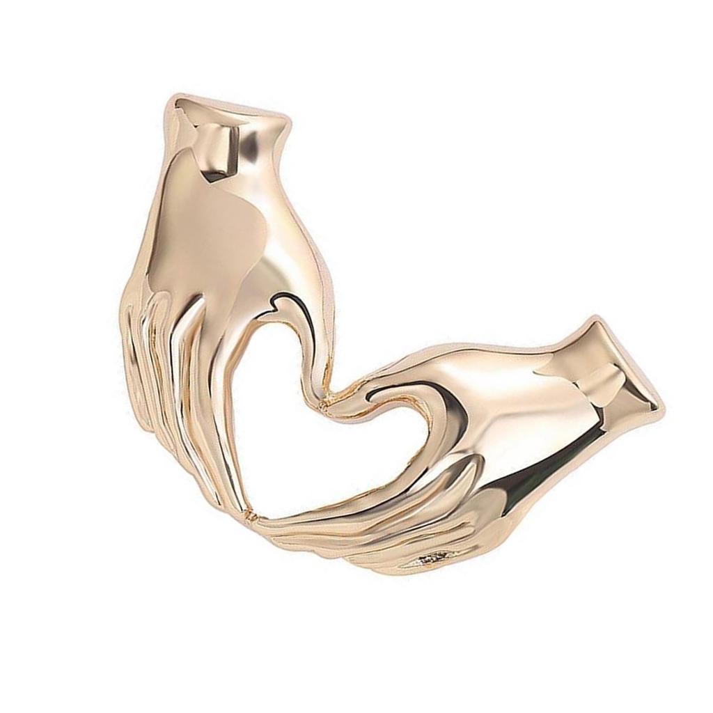 Модная мультяшная брошь в виде жеста руки с сердцем, декоративная булавка, модный значок, подходит для молодежного стиля и проявления индивидуальности