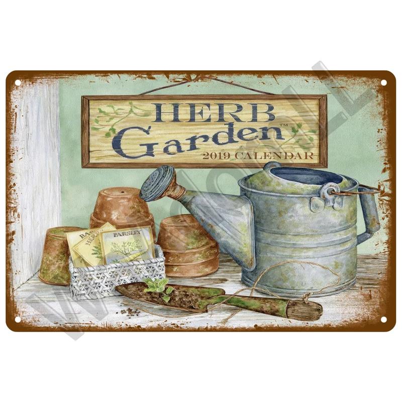 Vintage Metal Tin Sign Retro Cafe Garden Wall Art Home Decor Plaque for Room Farmhouse Painting Gift Perfect for Wall Mural D