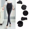Women's Winter Solid ColorThick Velvet Warm Leggings Tight Elastic High Waist Pants