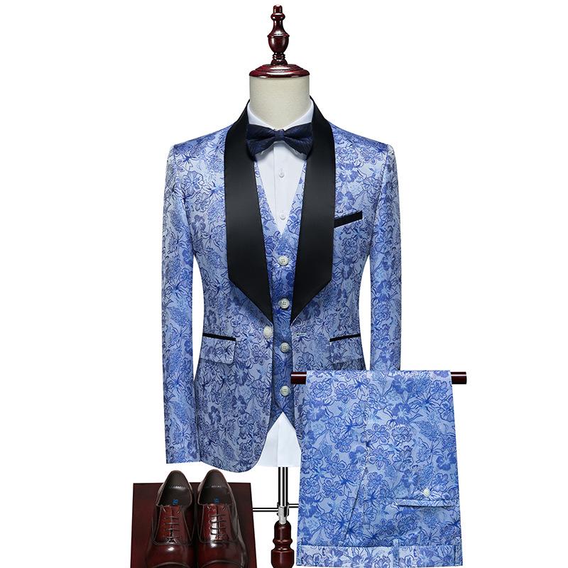 Men's Three-Piece Formal Suit for Evening or Wedding