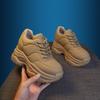 Платформенные кроссовки папа обувь женские 2025 весна новые универсальные повседневные спортивные туфли хлебные туфли небольшой внутренний каблук женская обувь