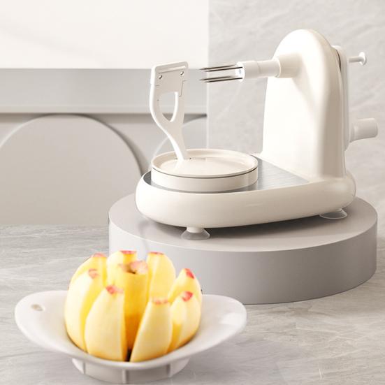 Овощечистка-слайсер с лезвием из нержавеющей стали, присоской, эргономичной ручкой, ручная вращающаяся машина для чистки овощей и фруктов, кухонные гаджеты