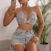 2024 European Music Festival Metal Chain Tube Top Backless Sexy Top