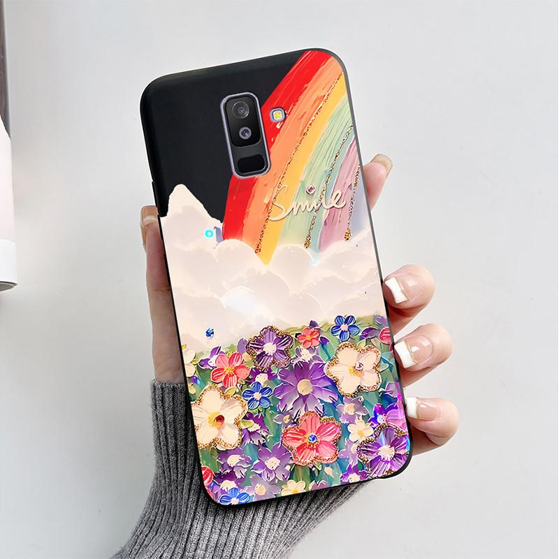 Чехол для Samsung A6 2018 Чехол A 6 A600F Мультяшный Кот Лиса Мягкий Силикон ТПУ Чехол для Телефона для Samsung Galaxy A6 Plus 2018 A605F Чехол