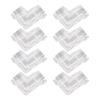 8pcs 8mm Strip Light Connector Transparent LED Strip Connector  For COB LED Strip Light