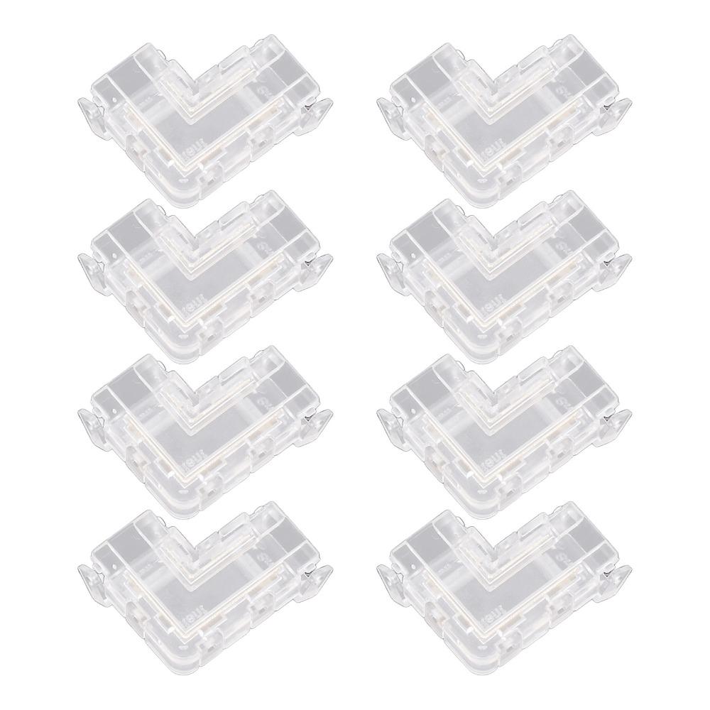 8pcs 8mm Strip Light Connector Transparent LED Strip Connector For COB LED Strip Light