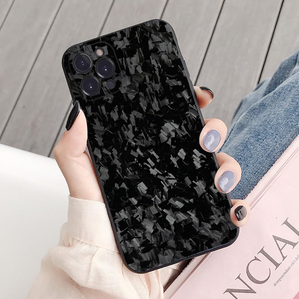 Чехол для телефона с покрытием из углеродного волокна, кованый, для IPhone 16 15 8 7 6 6S Plus X SE XR XS 14 11 12 13 Mini Pro Max, мобильный чехол