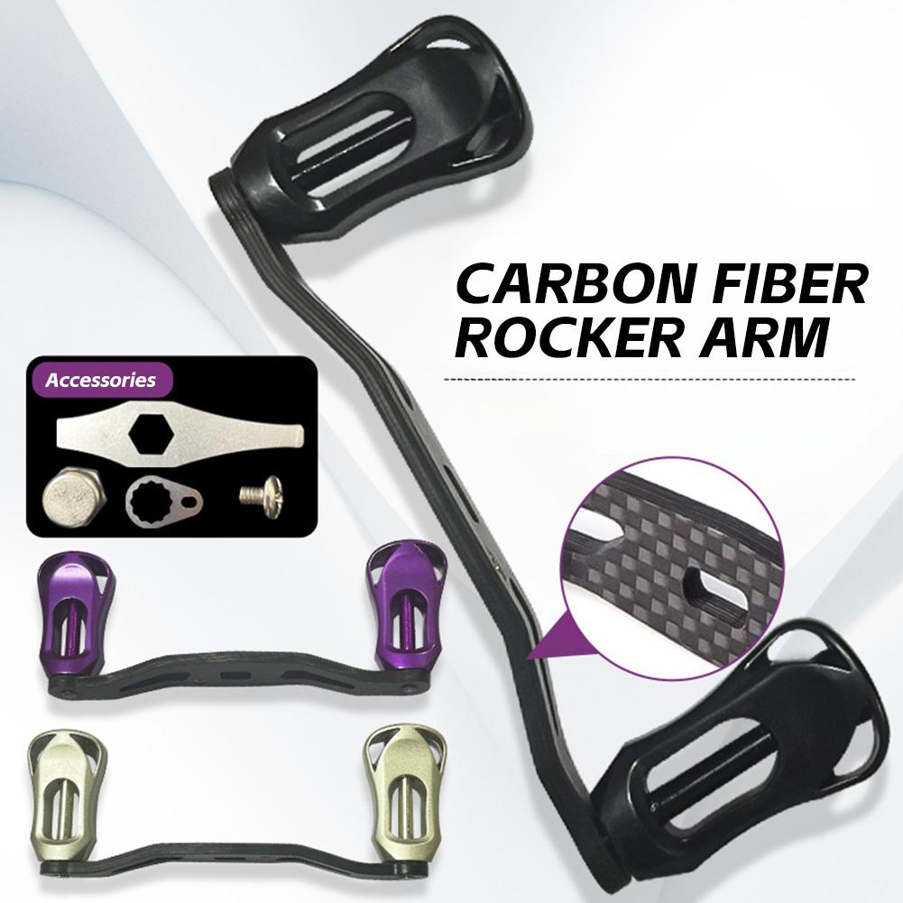 Carbon Fiber Fishing Reel Handle Ultra Light Grip 3 Colors Replacement Left Right Hand Compatible Baitcasting Reel Accessories