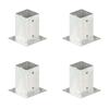 VidaXL Post Anchors 4 Pcs Galvanized Metal 91 Mm