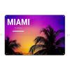Miami Florida Metal Sign Bar Print Party Wall Plaque Wall Cave Tin Sign Poster