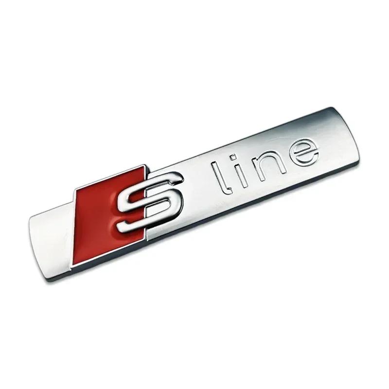 7.2cm Metal Car Badge Refitting Emblem for S8 Sline A6 A3 A4 A5 A8 S3 S4 S5 S6 S7 S8 SQ5 SQ7 Q5 Q7 Q8 RS3 RS4 RS5 3d Sticker8S