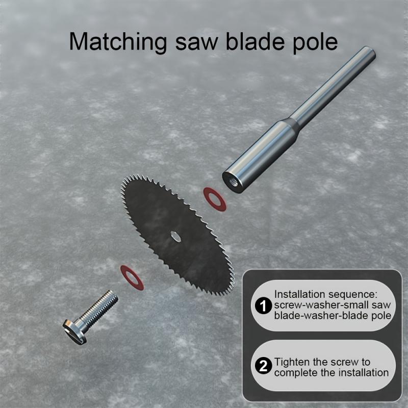 11/12 Mini Stainless Steel Rotary Saw Blade Set For Precision Woodworking, Woodcarving, DIY And Professional Use - Includes Chai