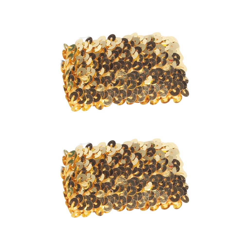 Popular Fingerless Cuffs Sequined Oversleeves Elastic Arm Sleeves Wrist Cuffs Cover for Dancing Event Dressingup