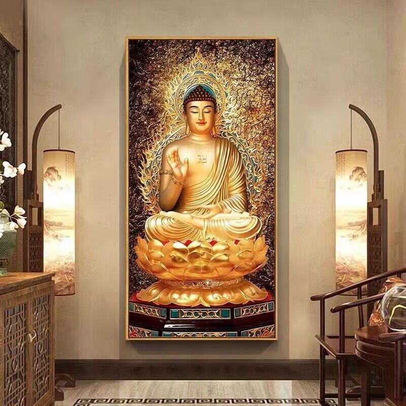 Алмазная картина 5d Будда, вход в мозаику Будды, гостиная, украшение из кристаллов
