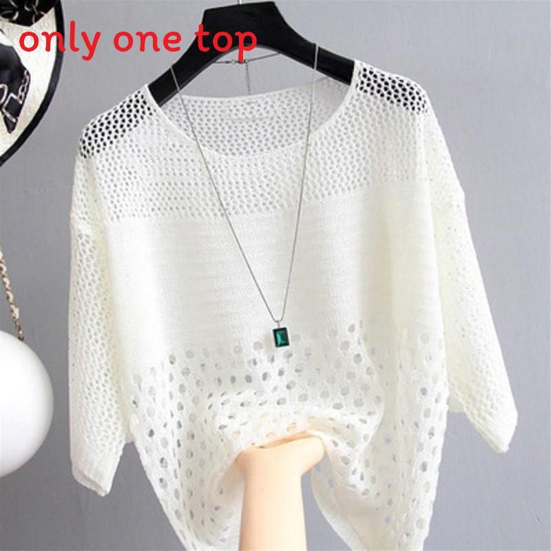 Summer Knit Sweater With Hollow Out Design For Casual Womens Wear