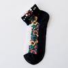 Cute Breathable Summer Pearl Spring Women Hosiery Short Socks Boat Socks Embroidery Flowers Socks