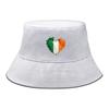 Heart Flag of Ireland Print Bucket Hat , Patriotic Men's Hat Spring Casual Polyester Beach Cap