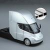 1/24 Tesla Semi Trailer Truck Alloy Diecast Car Model with Sound and Light Pull Back Truck Vehicle Model Boy Collection Gift