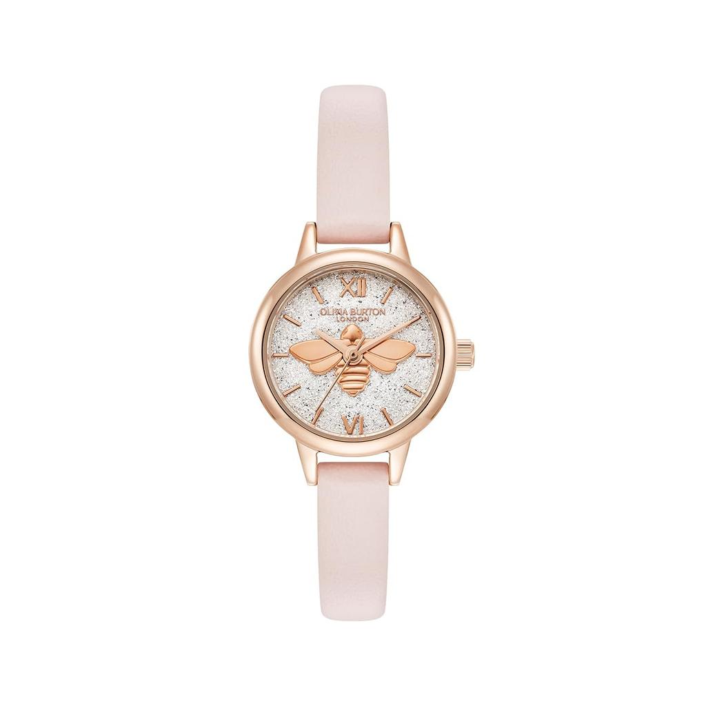 Authorized Dealer Olivia Burton Watch Ladies 24000231 Signature Mini Lucky Bee Silver White Light Brushed Leather [OLIVIA BURTON]