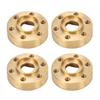 4PCS RC Wheel Hex Hub Adapter 1.9 2.2in Rustproof Widen Brass Wheel Weights for RC Crawler 9mm