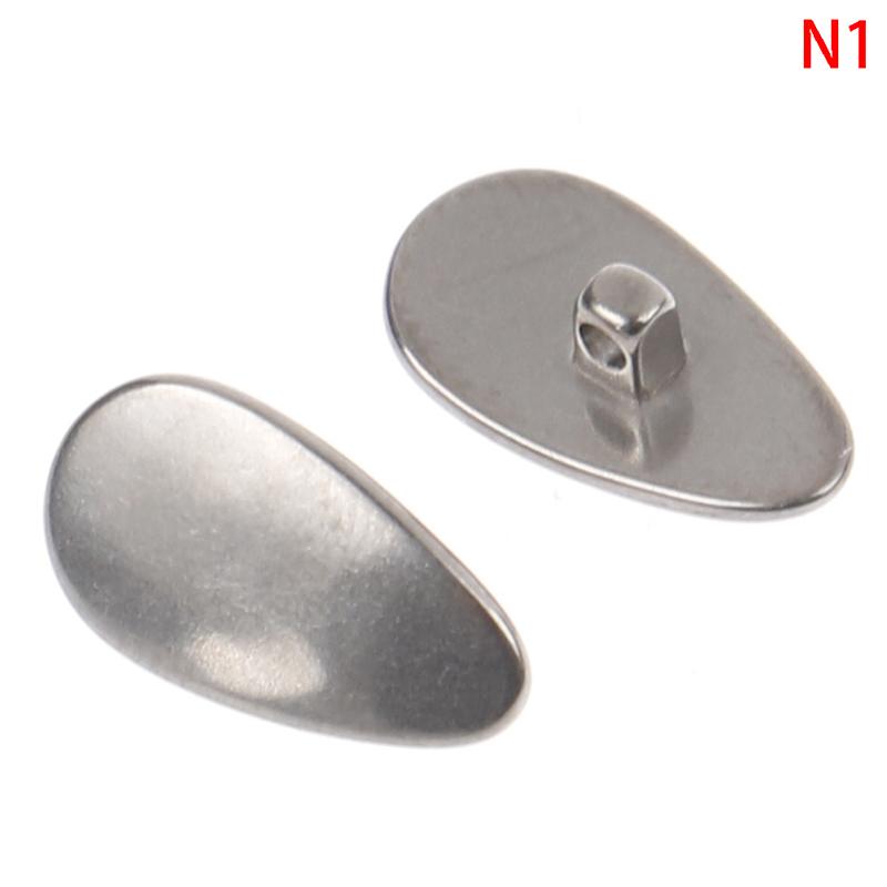 1 пара носоупоров титановые каплевидные ввинчивающиеся для очков противоскользящий фиксатор