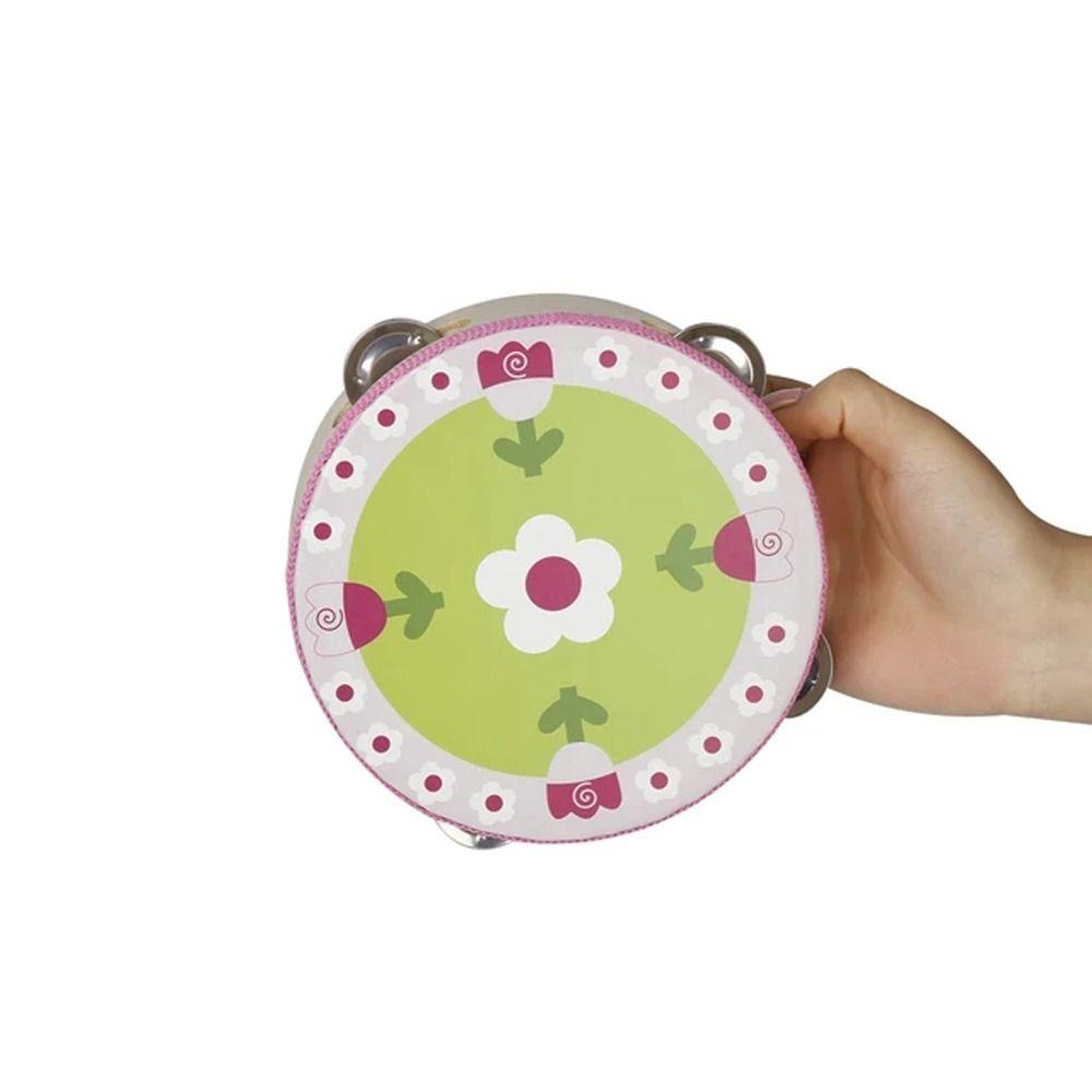 Cartoon Pattern Children Hand Drum 6 Inches Kids Bell Drum Tambourine  Percussion Instrument