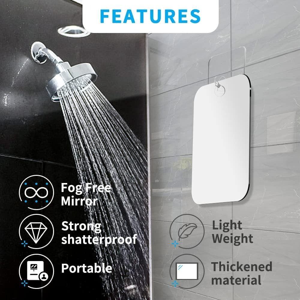 Незапотевающее зеркало для душа, портативное дорожное зеркало для кемпинга, аксессуары, зеркало для бритья