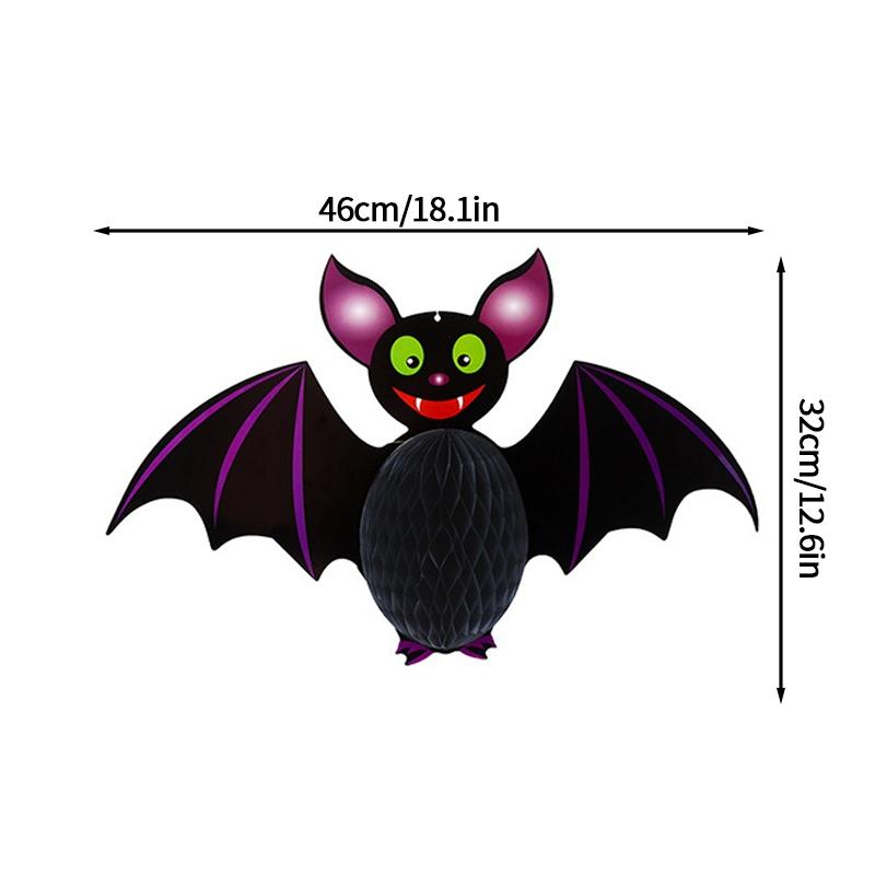 Halloween Decoration 3D Honeycomb Ball Pendant Party Background Wall Hanging Accessorie Halloween Pumpkin Spider Ghost Ornament