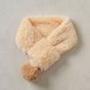 [Питомец] Шарф из меха помпона бежевый