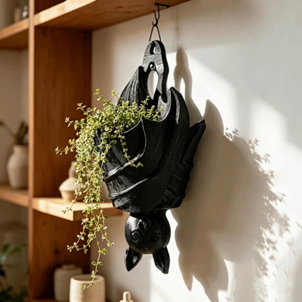 Gothic Style Bat Hanging Planter Halloween Hanging Succulent Planter Halloween Decoration