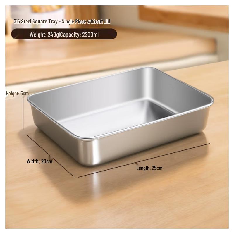 Kemeirute 316 Stainless Steel Food Prep & Storage Trays