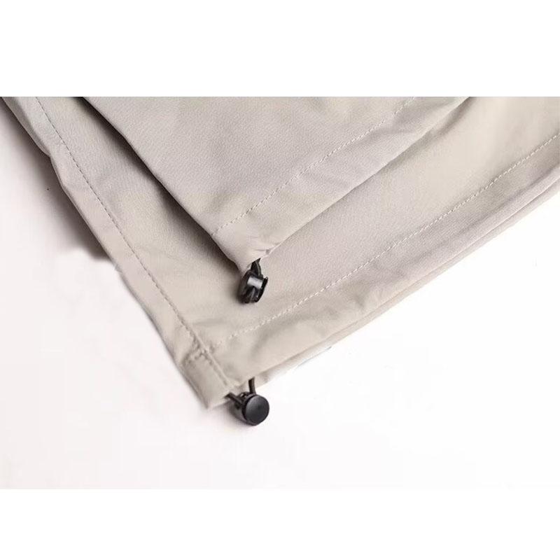 Женская одежда Y2K, брюки-карго, новинка 2024 года, летние повседневные свободные брюки цвета хаки, плиссированные прямые широкие брюки на шнурке