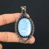 Великолепный Owyhee Opal Gemstone Чистая медная проволока Обернутая подвеска ручной работы Ювелирный подарок