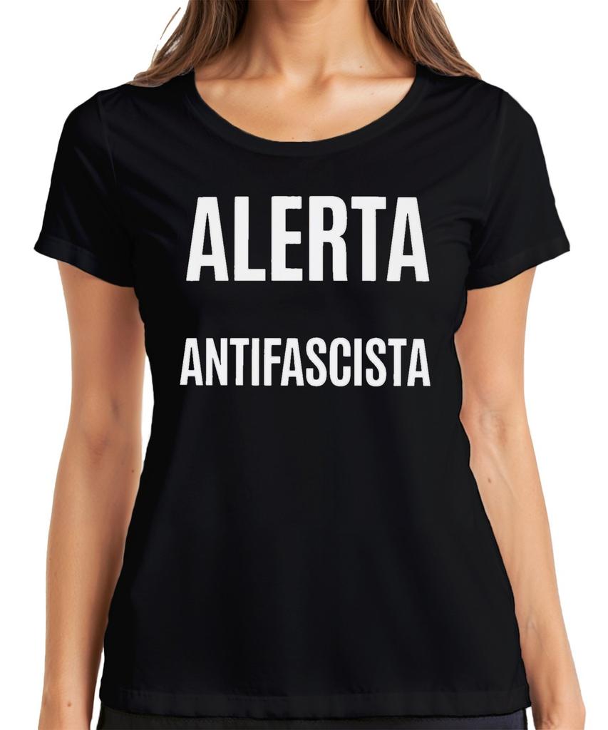Alerta Antifascista Protest Activist Left Politics Gift Retro Womens T-Shirt