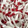 20PCS of T-tail Soft Bait, Red Head and White 5.5/6.3/7/9/12cm Road Bait Fishing Supplies