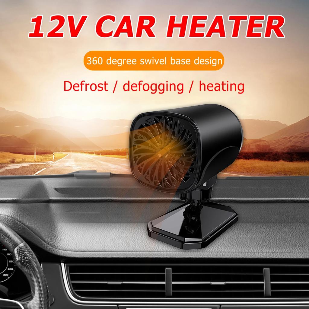 Multifunctional Fan Heating Machine 120W Auto Warm Demister 360 Degree Rotation Hot Air Radiator Auto Accessories