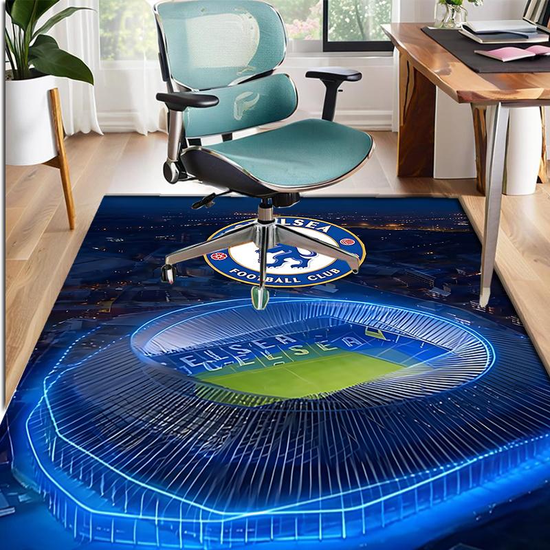 Chelsea F.C Pattern Rug, Indoor/Outdoor Mat, for Picnic, Gameroom, Bedroom, Office, Living Room, Home Decor Carpet, Birthday Gift