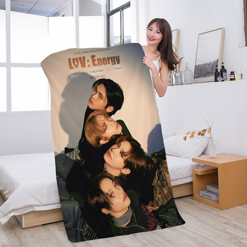 Популярная K-pop группа X-XLov Микрофибровое пляжное полотенце Впитывающее Быстросохнущее Мягкое Полотенце для йоги, плавания, курорта, альпинизма
