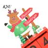 Creative Christmas Decoration Countdown Blocks, Days Until Wooden Desk Ornament, Cute Advent Calendar for Kids Santa Snowman Reindeer Mantel