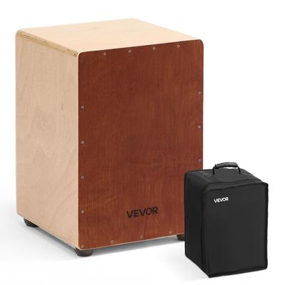 Cajon Box Drum, with Internal Snare Wires, Lightweight Wooden Percussion Box, Portable Birch Wood Drum Musical Instrument with Travel Bag