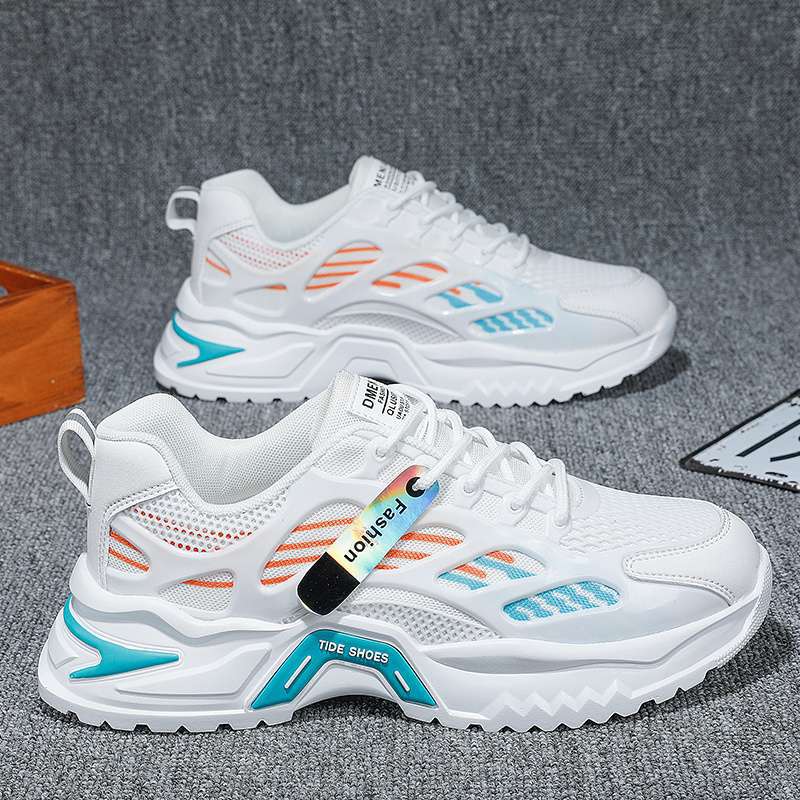 Men's Shoes Summer Breathable 2025 New Sports Shoes Men's Mesh Running Casual Little White Platform Dad Trendy Shoes