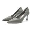 7-Sexy Solid Color Pointed Stiletto High Heels Women's Simple Two Wear Professional Work Women's Single Shoes