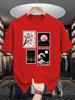 Unisex Crew Neck Tee Japan Ukiyo Landscape Art Graphic Print Soft Cotton Loose Short Sleeve Summer Casual Male Streetwear Tops